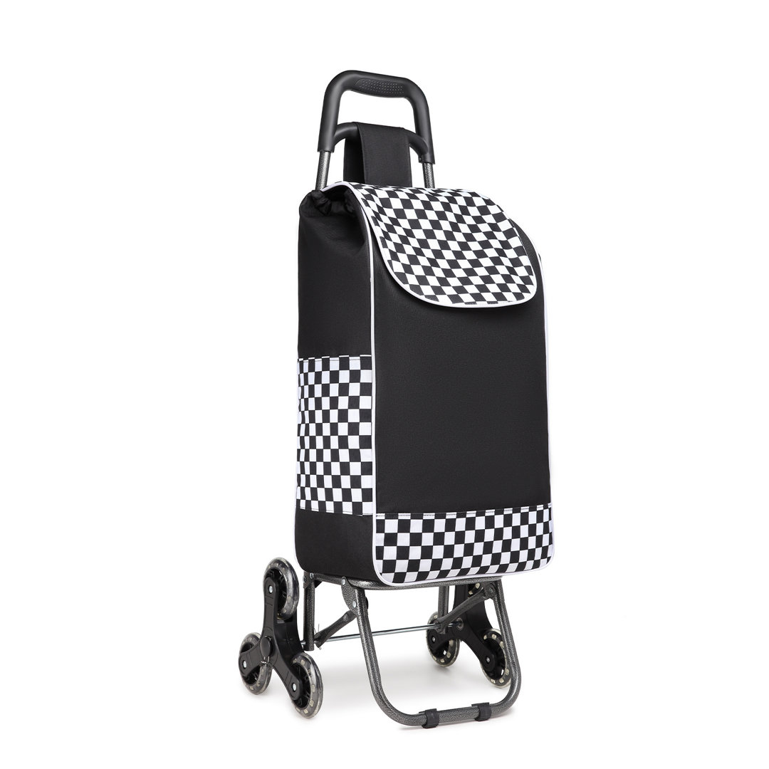 Large 6 Wheels Folding Lightweight Waterproof Shopping Trolley Mobility Stair Climb Cart Bag