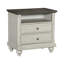 2 Table de chevet brun foncé et gris pour la finition de meubles de chambre à coucher