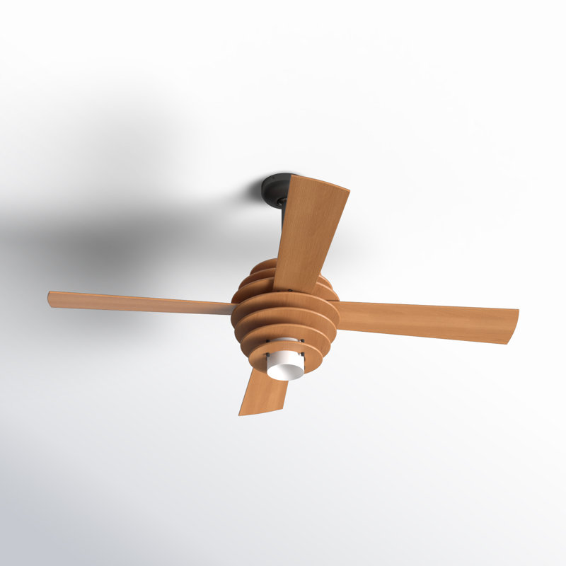 52'' Ceiling Fan with Light Kit, Maple/Dark Bronze, Fan Speed and Light Control (2-wire), Mahogany