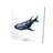 Abstract whale shark - Bathroom Blue canvas for home decor