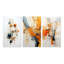 Sarcelle orange, dessin au trait, symbolisme conceptuel - art mural, ensemble de 3-1692648111-1692648099