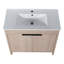 Meuble-lavabo autoportant avec lavabo en céramique et 2 portes d'armoire à fermeture en douceur (KD-PACKING)-267961682-267961680