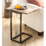 Rustic Pull-Up Table with Fold-Out Leaves in Wood and Metal