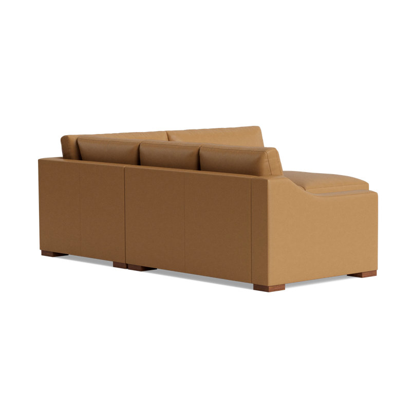 Lucca Sectional, Bison Butterscotch Top Grain Leather, Right Hand Facing
