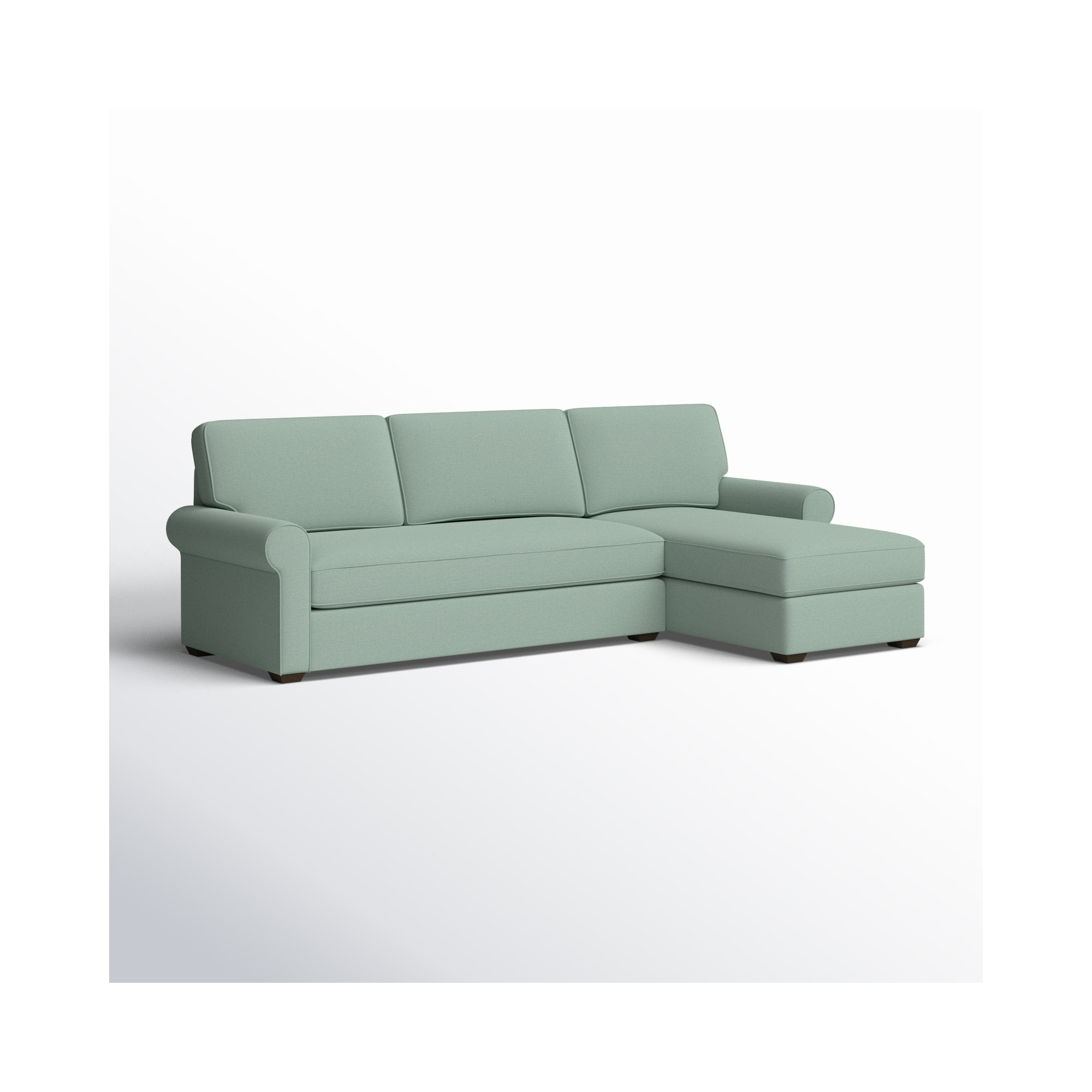 Porter Upholstered Chaise L-Sectional, Bayou Spray Canvas, Right Hand Facing