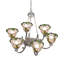 Lustre 6 lumières 32 "de large Begonia