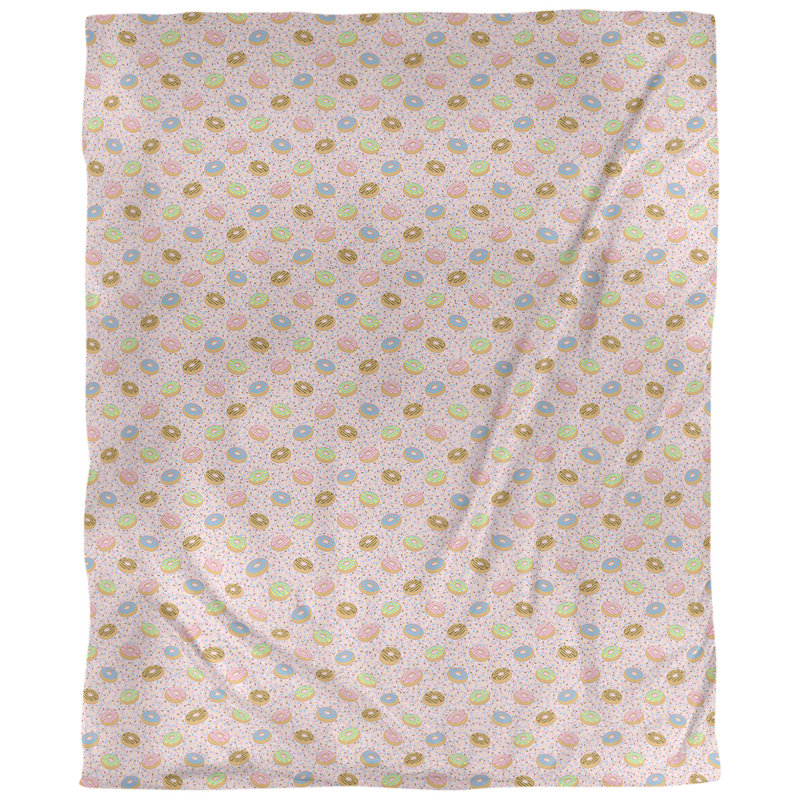 Housse de couette simple Katelyn Elizabeth, Housse de couette simple TG, Rose clair / vert / bleu ciel, Microfibre