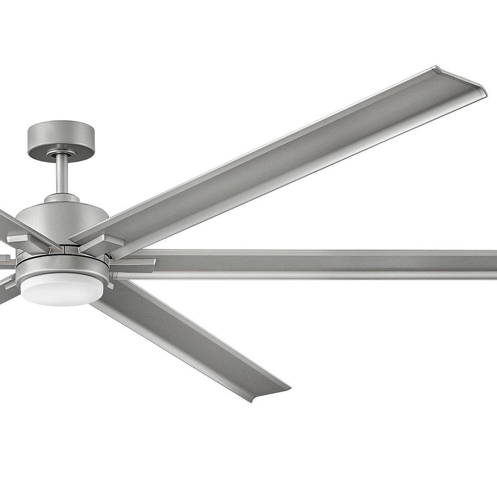 Collette Smart Ceiling Fan with Light Kit, Brushed Nickel, 99" Wide