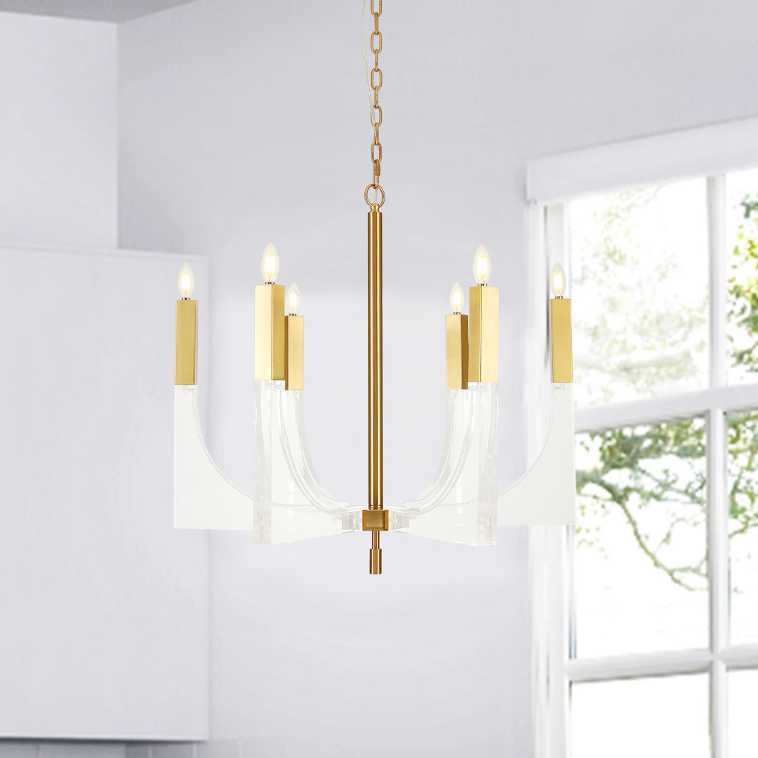 6 - Light Candle Style Classic/Traditional Chandelier Pasargad