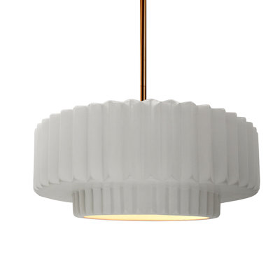 Luminaire suspendu tambour 1 lumière Gela