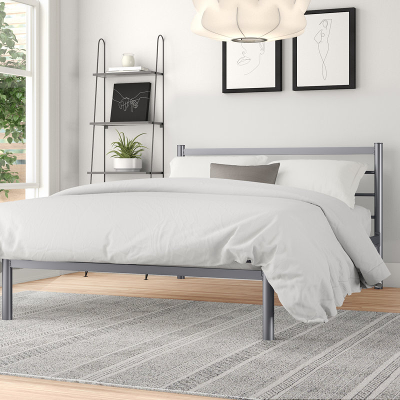 Cioffi Metal Bed, Double (4'6), Solid Wood