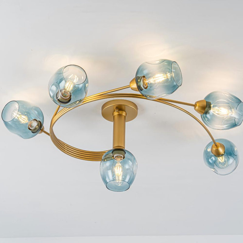 Glass Semi Flush Mount