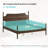 King Size Platform Bed Frame With Curved Tall Headboard Stylish Durable Design No Box Spring Required-641710850