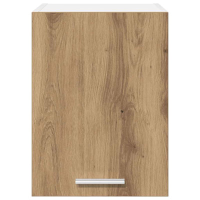 Vidaxl Hanging Cabinet Riga Black Oak And White 40 X 31 X 40 Cm