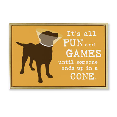 Toile flottante encadrée Fun & Games par Dog Is Good