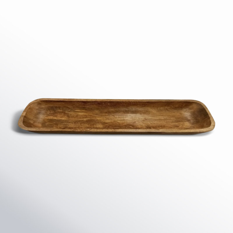 Natural Mango Wood Rectangular Decorative Tray