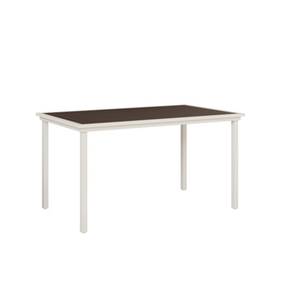 Berlin Gardens Vida Aluminum Top With Matte White Base 73″ Bar Table