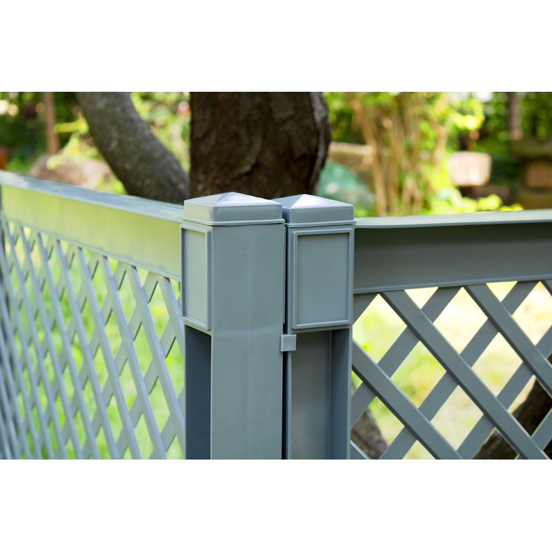 140cm H x 100cm W Plastic Expanding Trellis, Grey