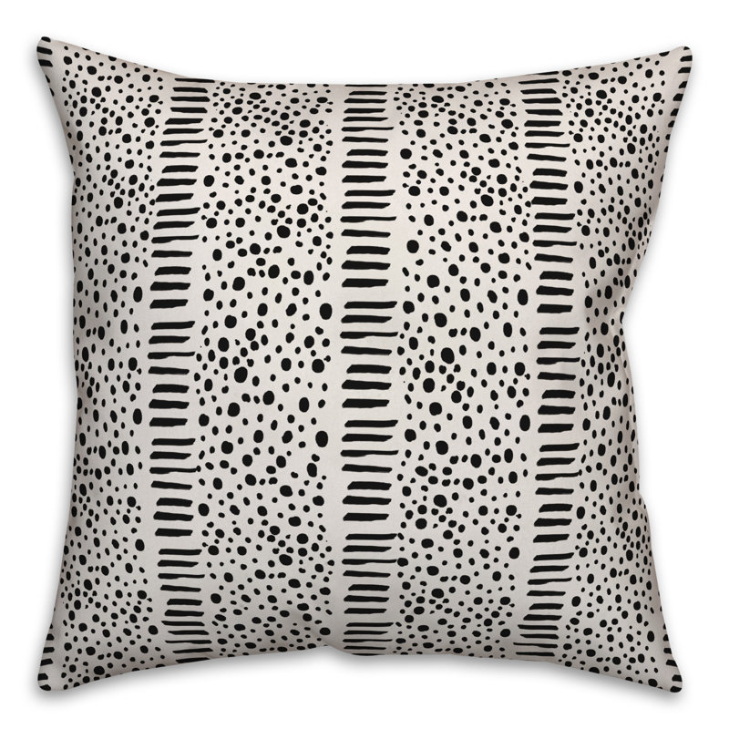  Coussin Dash, 20 po x 20 po, Noir