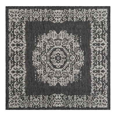 Cowart Oriental Charcoal Gray Area Rug