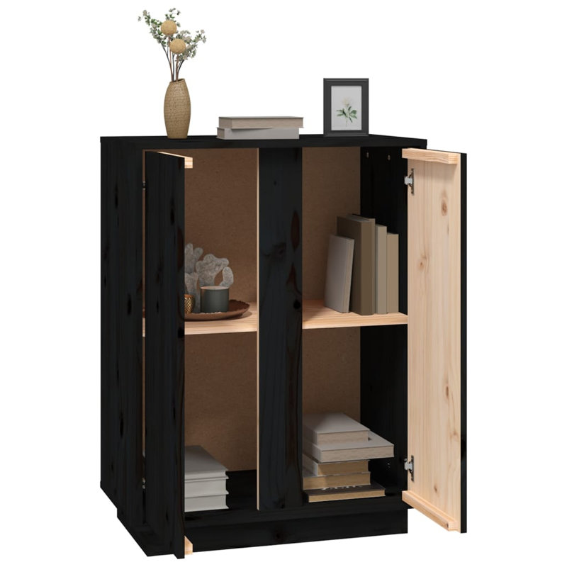 Mascha 60cm Solid Wood Sideboard, Black