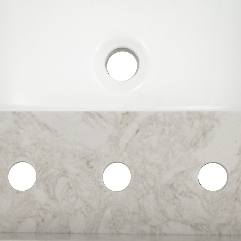 37 in. W x 22 in. D Bathroom Vanity Top with Single Sink
