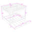 Lit superposé grand sur grand avec lit gigogne simple TG, échelle et garde-corps-851223636