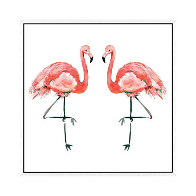 Flamingos 1 Piece Wall Art on Canvas