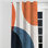 Motif bohème bleu et orange minimaliste I - rideau obscurcissant avec œillets Minimalisme - 1 panneau