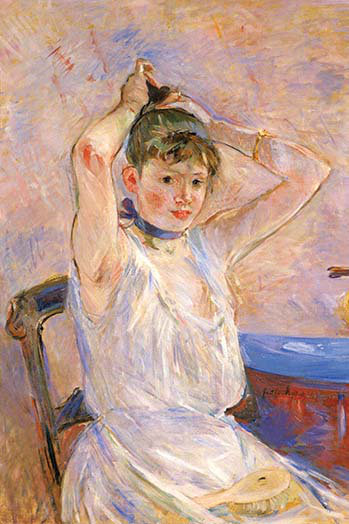 « the salle de bain » par mary cassatt, reproduction d’art, H 36 po x l 24 po