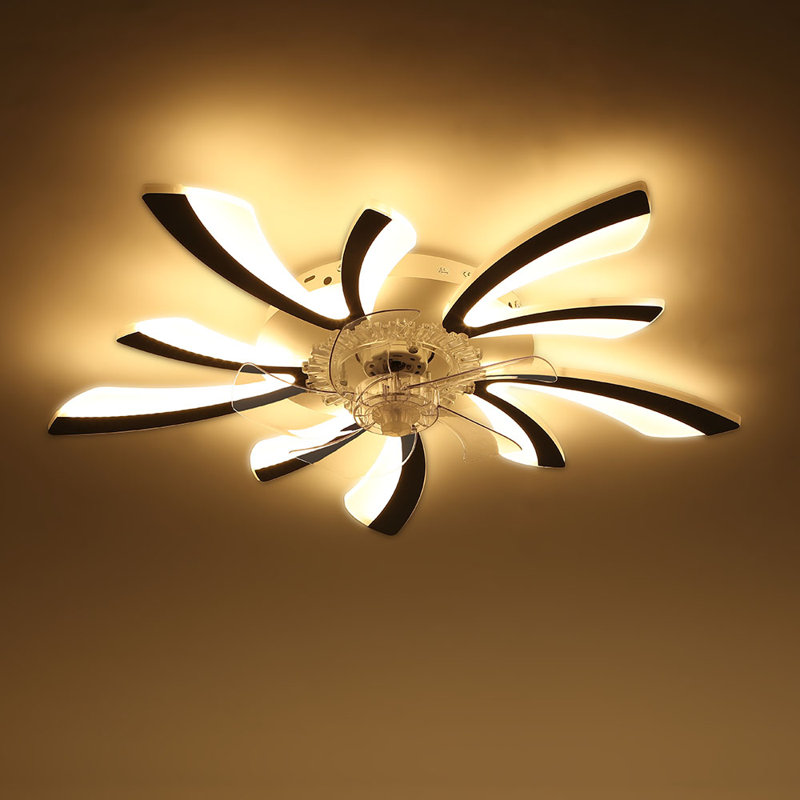 Annuska 78cm Ceiling Fan with LED Lights, Black