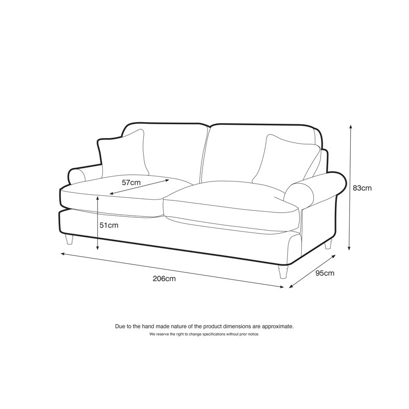Longfellow 3 Seater Sofa, Manhattan Navy