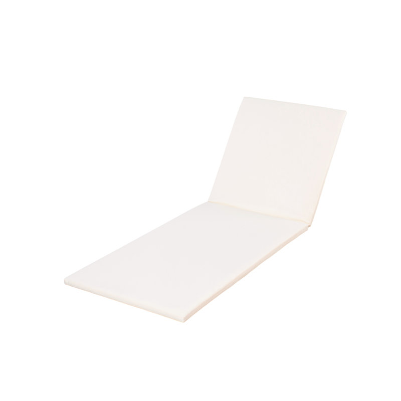 Coussin de chaise longue d'extérieur pliable avec housse amovible Luna, Beige