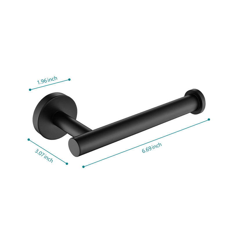 Paquet de 2 porte-papier hygiénique mural, porte-papier hygiénique, noir, Noir mat