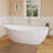 Fslefay 53'' Freestanding Bathtub Solid Surface Deep Soaking Tubs