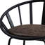 Chaise de salle à manger à hauteur de comptoir moderne de 2 - brun noir, base luge, siège ergonomique et dossier en cuir synthétique, support pour une utilisation prolongée