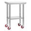 Table en acier inoxydable, table de préparation alimentaire de 24 po x 18 po avec roulettes, table de préparation de cuisine avec postes de travail réglables sous la tablette pour cuisine commerciale, restaurant, hôtel et garage, extérieur