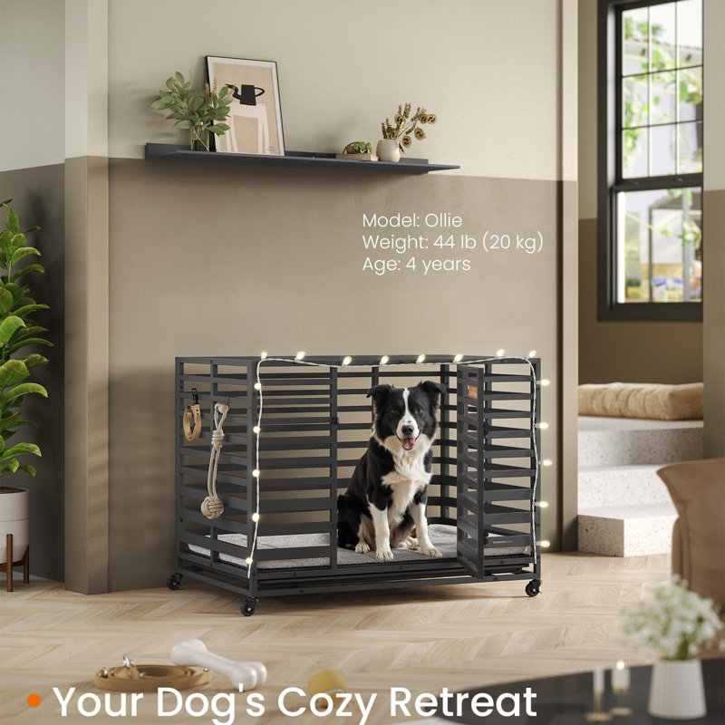 Heavy-duty Dog Crate, Large (32.5" H x 42.1" W x 27.6" D