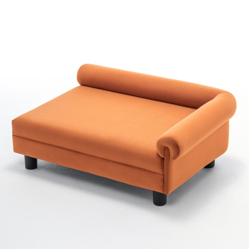 Lit pour chien Malcolm Elegant Rectangle, Orange