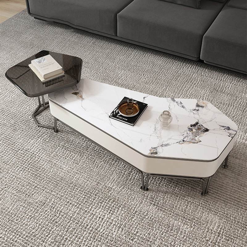 Table basse moderne moderne, 15.7" H x 47.2" L x 27.6" W