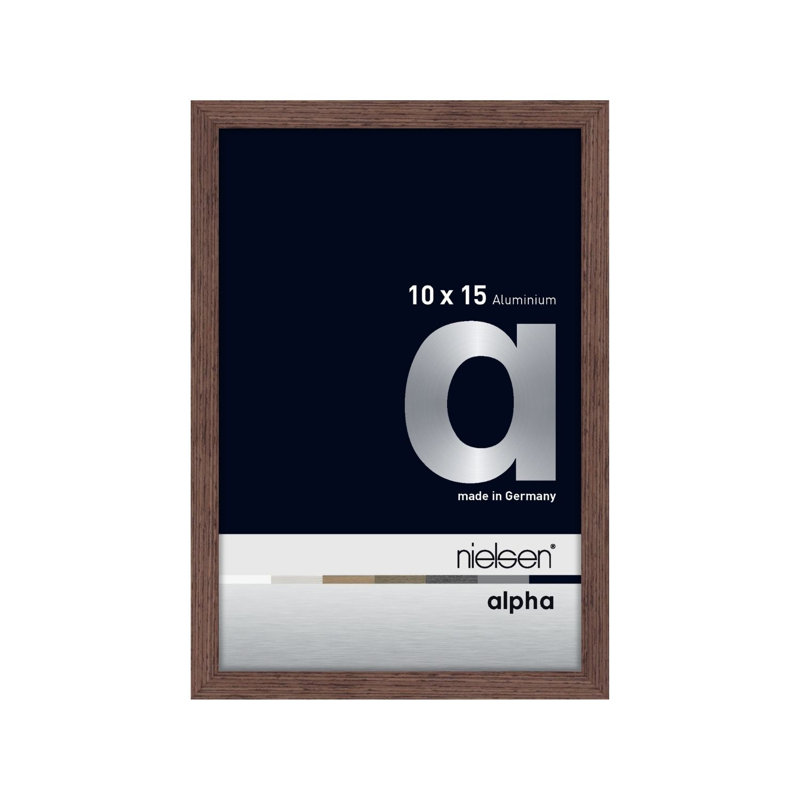 nielsen Alpha Aluminium Picture Frame, Wenge, 10cm W x 15cm H