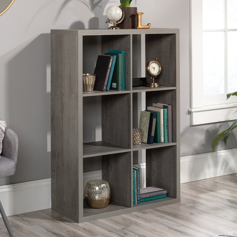 Chrisine Cube Bookcase, Gris, (6 tablettes) H 44 po x l 30 po x P 13 po