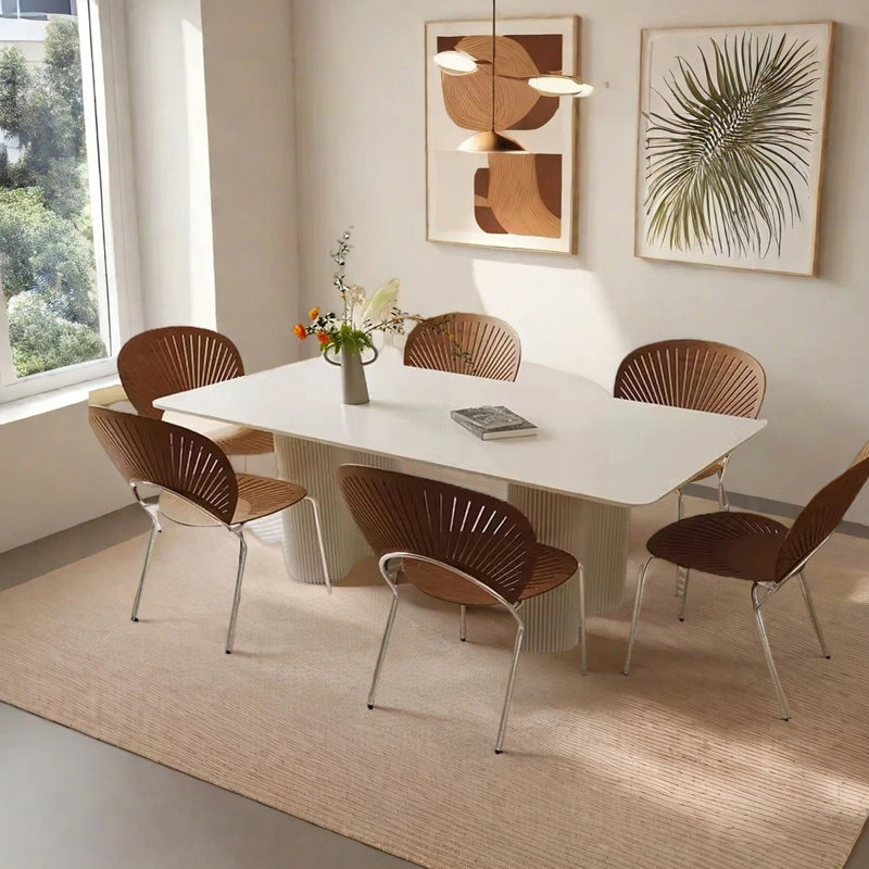 Table de salle à manger simple et luxueuse, H 29,53 po x L 70,87 po x l 31,5 po