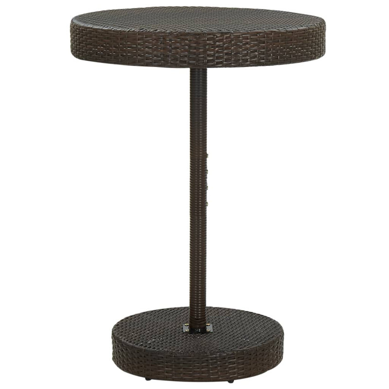 Table de bar en rotin, Marron, 29,7 po x 41,7 po (diamètre x H)