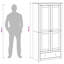Wardrobe PANAMA Honey Solid Pine Wood Bedroom Closet Freestanding Wooden