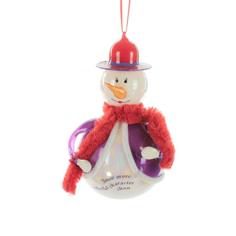 Ornement figurine suspendue bonhomme de neige