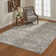 Tapis gris / crème à médaillon carreauté de style transitionnel Ares Lacreisha