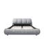 Très grand lit plateforme moderne avec structure en bois massif et en tissu gris non rembourré-1109583951-1109583946
