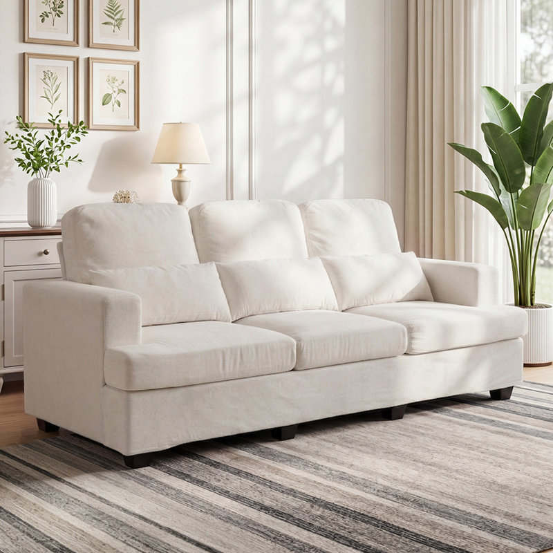 3 Seater Chenille Sofa