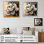 Jeanelle Cream White Flower - Print on Canvas-674064205-674064202
